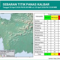 BMKG catat 51 hotspot di Kalbar. Sambas dan Singkawang dominan