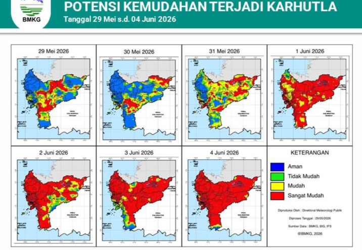 Gambar infografis data Kemudahan terjadinya Karhutla
