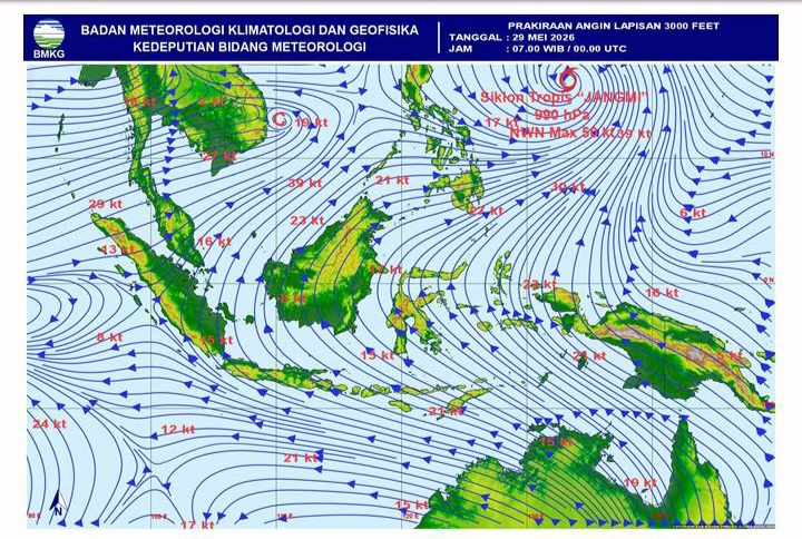 Peringatan Dini BMKG, Waspada Hujan Lebat dan Risiko Karhutla di Kalbar Akhir Mei 2026