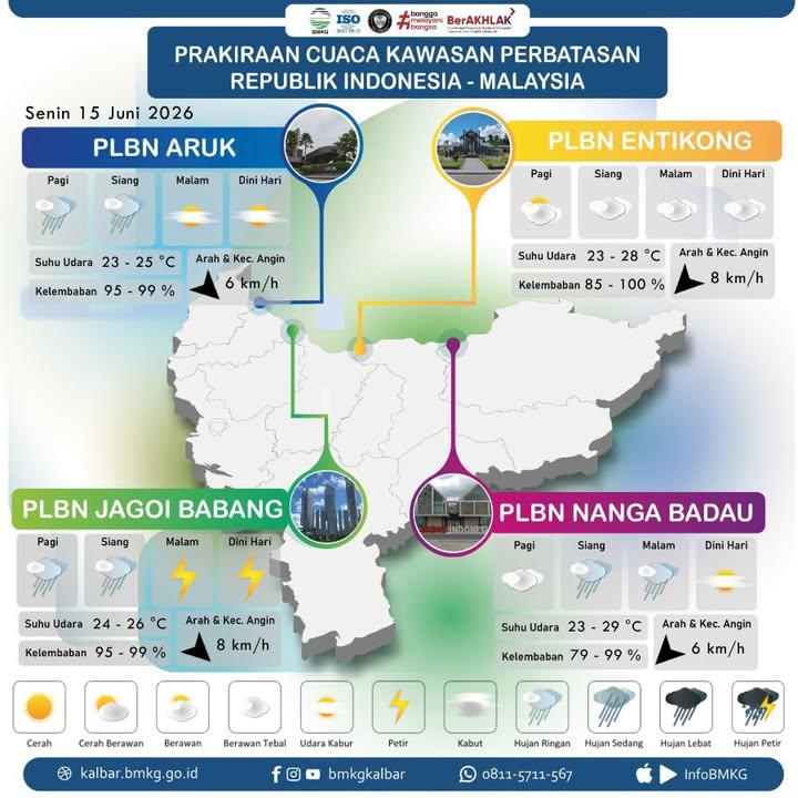 Prakiraan cuaca perbatasan Indonesia Malaysia